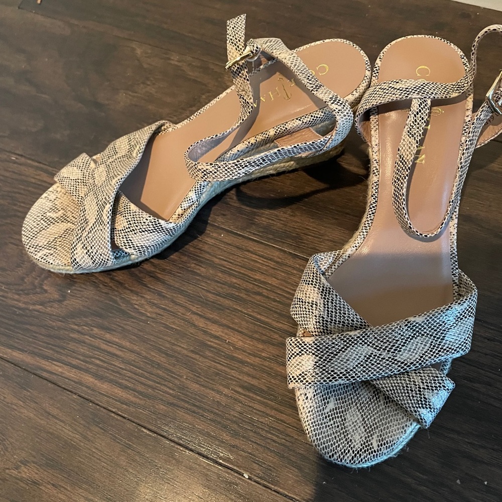 Cole Haan Nike Air Snake Skin Espadrille Sandals
